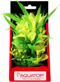 6" tall Aquatop Vibrant Passion Aquarium Plant Yellow