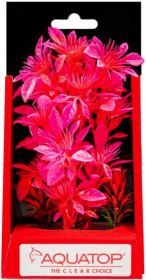 6" tall Aquatop Vibrant Garden Aquarium Plant Pink