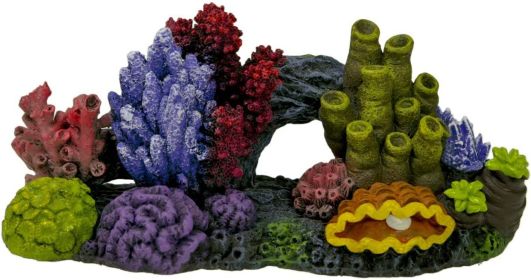 1 count Blue Ribbon Exotic Environments Great Barrier Reef Aquarium Ornament