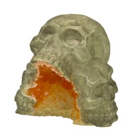 1 count Blue Ribbon Exotic Environments Skull Mountain Geode Stone Aquarium Ornament