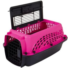 Small - 1 count Petmate Two Door Top-Load Kennel Pink