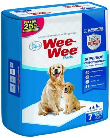 7 count Four Paws Original Wee Wee Pads Floor Armor Leak-Proof System for All Dogs and Puppies