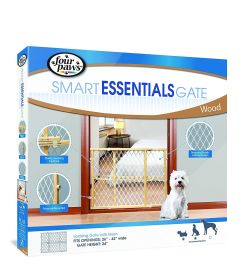 1 count Four Paws Smart Essentials Wood Gate for Pets