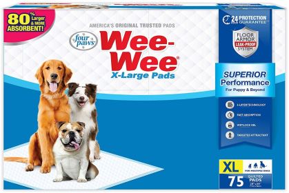 75 count Four Paws X-Large Wee Wee Pads for Dogs