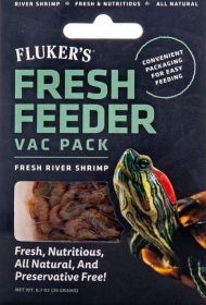 0.7 oz Flukers Fresh Feeder Vac Pack Aquatic Shrimp for Reptiles