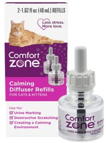 2 count Comfort Zone Calming Diffuser Refills For Cats and Kittens