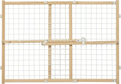 24" tall - 1 count MidWest Wire Mesh Wood Pressure Mount Pet Safety Gate