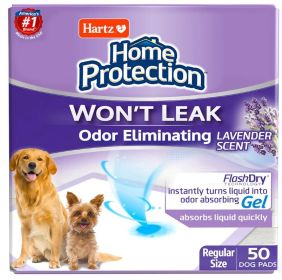 50 count Hartz Home Protection Lavender Scent Odor Eliminating Dog Pads Regular