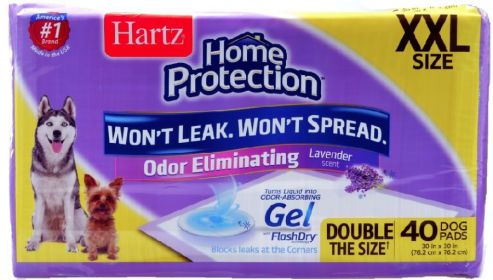 40 count Hartz Home Protection Lavender Scent Odor Eliminating Dog Pads XX Large