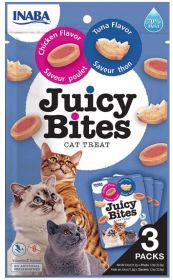 3 count Inaba Juicy Bites Cat Treat Tuna and Chicken Flavor