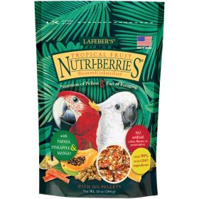 10 oz Lafeber Tropical Fruit Nutri-Berries Macaw and Cockatoo Food