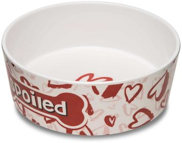 Large - 1 count Loving Pets Dolce Moderno Bowl Spoiled Red Heart Design