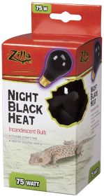 75 watt - 1 count Zilla Night Black Heat Incandescent Bulb for Reptiles