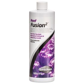 16.9 oz Seachem Reef Fusion 2 Raises Corbonate Alkalinity, Maintains Calcium and Alkalinity Levels in Aquariums