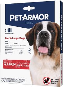 3 count PetArmor Flea and Tick Treatment for X-Large Dogs (89-132 Pounds)