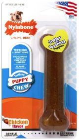 Wolf - 1 count Nylabone Puppy Chew Bone Chicken Flavor