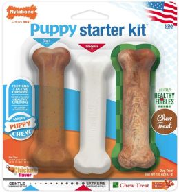 3 count Nylabone Puppy Chew Starter Kit