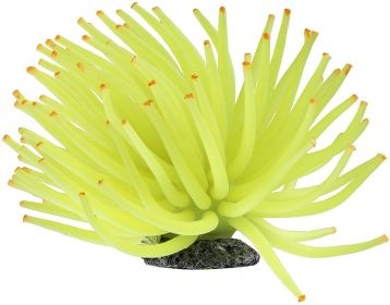 5" tall GloFish Anemone Aquarium Ornament Yellow