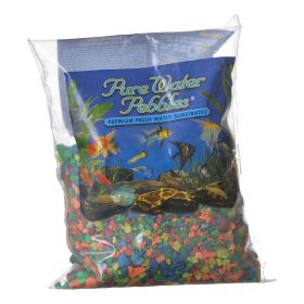 2 lb Pure Water Pebbles Aquarium Gravel Neon Rainbow