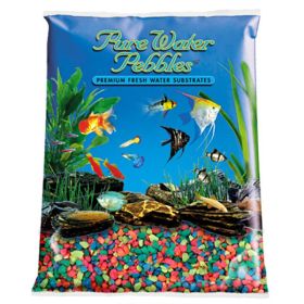 5 lb Pure Water Pebbles Aquarium Gravel Neon Rainbow