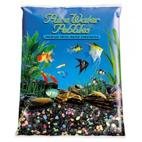 5 lb Pure Water Pebbles Aquarium Gravel Black Beauty Pebble Mix