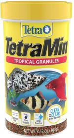 3.52 oz Tetra TetraMin Tropical Granules Nutritionally Balanced Fish Food for Small Aquarium Fish