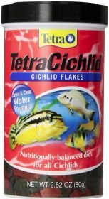 2.82 oz Tetra TetraCichlid Cichlid Flakes Naturally Balanced Diet for All Cichlids