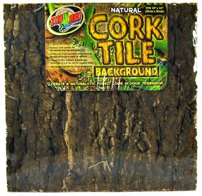 12" x 12" - 1 count Zoo Med Natural Cork Tile Background for Terrariums