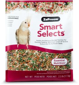 2.5 lb ZuPreem Smart Selects Bird Food for Medium Birds