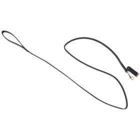 Circle T Black Leather Lead 6' Long (size: 6 feet x 3/8"W)