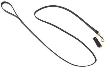 Circle T Black Leather Lead 6' Long (size: 6 feet x 3/4"W)