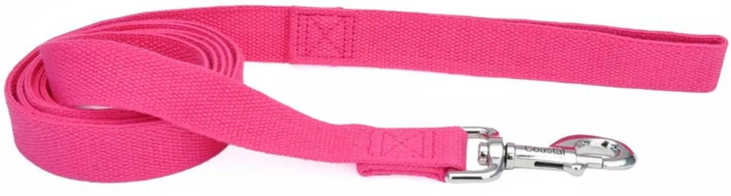 Coastal Pet New Earth Soy Dog Lead Fuchsia (size: 6 feet x 5/8"W)