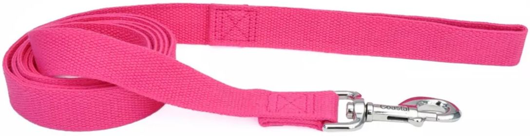 Coastal Pet New Earth Soy Dog Lead Fuchsia (size: 6 feet x 1"W)