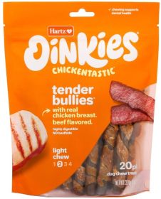 Hartz Oinkies Chickentastic Tender Bullies for Dogs (size: 20 count)