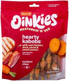 Hartz Oinkies Meathouse n Veg Hearty Kabobs for Dogs (size: 18 count)