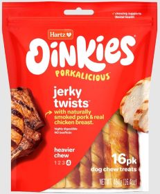 Hartz Oinkies Porkalicious Jerky Twists for Dogs (size: 16 count)