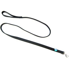 Coastal Pet Double Nylon Lead for Dogs Black (size: Large - 1 count)