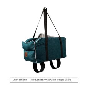 Car Central Control Pet Bags For Travel Breathable (Option: Blue Strap Tote)