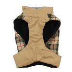 Alpine All-Weather Dog Coat - Beige Plaid (size: medium)