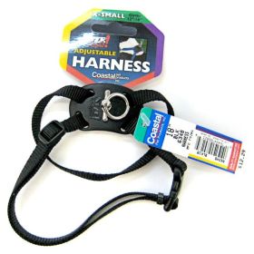 Coastal Pet Size Right Nylon Adjustable Pet Harness Black (size: X-Small - 1 count)