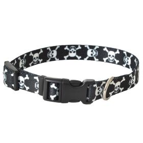 Coastal Pet Styles Adjustable Dog Collar Skulls (size: 10-14"L x 5/8"W)