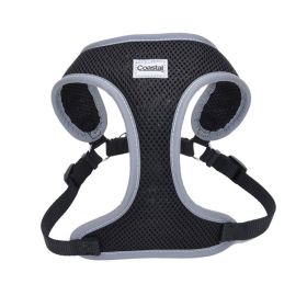 Coastal Pet Comfort Soft Reflective Wrap Adjustable Dog Harness Black (size: X-Small - 1 count)