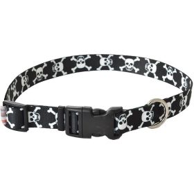 Coastal Pet Styles Adjustable Dog Collar Skulls (size: 18-26"L x 1"W)