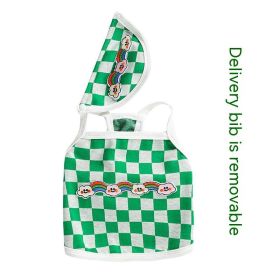 Bib Chessboard Fashion Brand Vest Pet Dog (Option: Green And White Plaid-S)