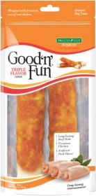 Healthy Hide Good N Fun Triple Flavor Chicken and Beef Hide Rolls (size: 2 count)