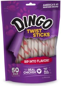 Dingo Twist Sticks with Real Chicken Regular (size: 50 count)