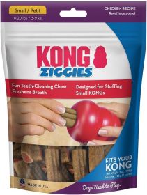 KONG Ziggies Chicken Recipe Teeth Cleaning Small Dog Treats (size: 7 oz)