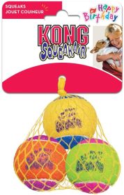 KONG Squeaker Birthday Tennis Balls Medium (size: 3 count)