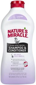 Natures Miracle Skunk Odor Control Shampoo and Conditioner Lavender Scent (size: 96 oz (3 x 32 oz))