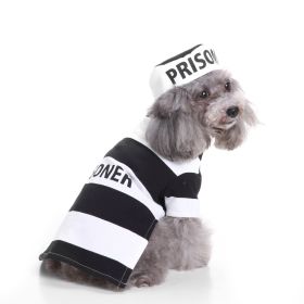 Old Man Wanchristmas Pet Knitted Sweater (Option: SDZ12 Prisoner Suit-L)